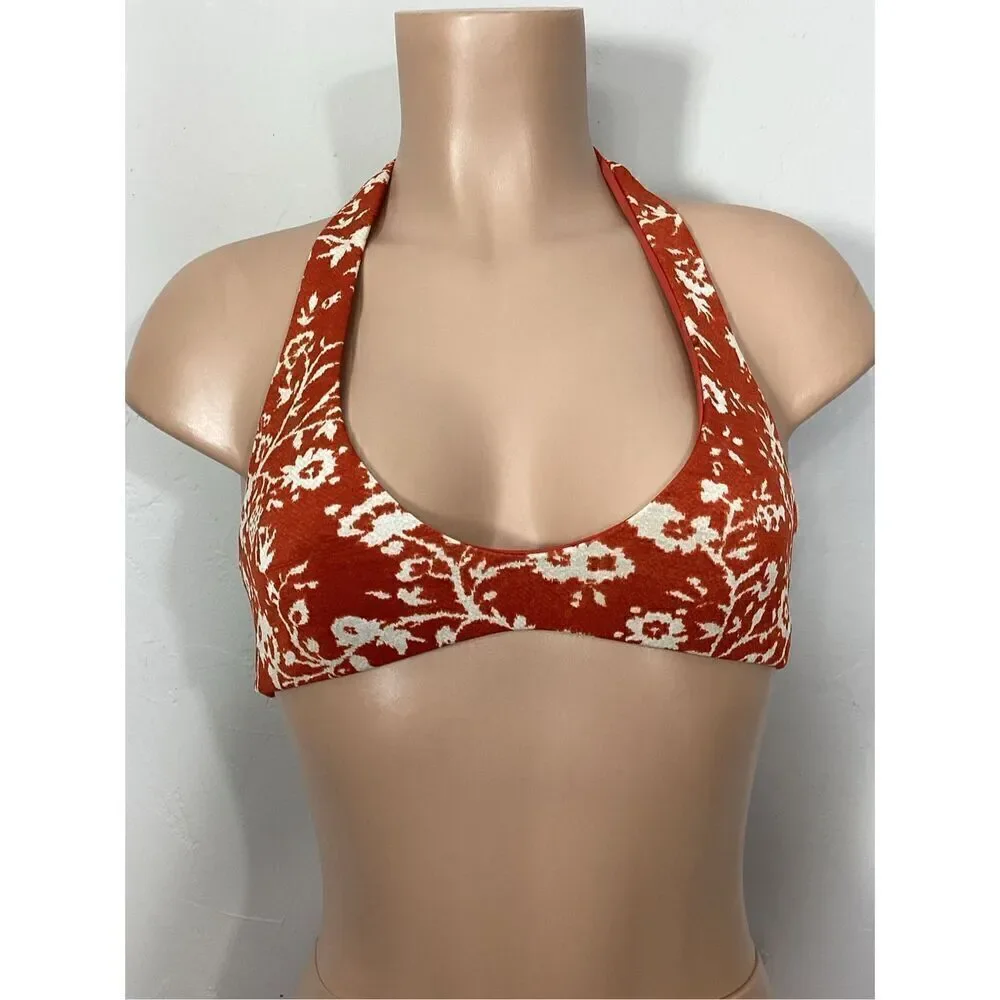New. Robin Piccone burnt orange floral bikini set. Small. M-top/S-bottom. Retail